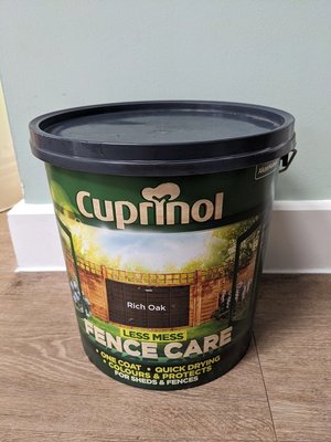 Photo of free Cuprinol Rich Oak fence paint (Pinvin, Pershore, WR10)