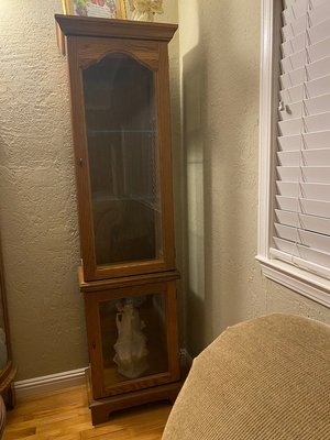 Photo of free Oak Display Cabinet (Concord)