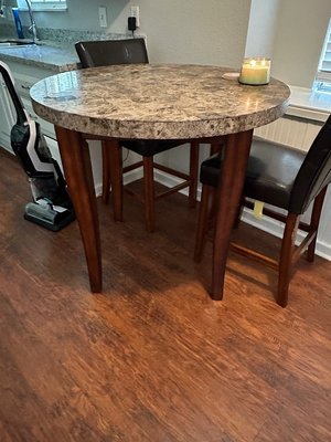 Photo of free Bar Height Table and 2 Chairs (Stagecoach)