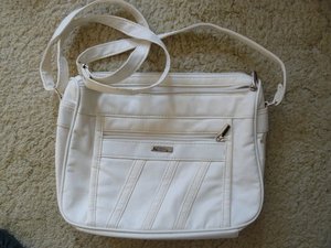 Photo of free Old white(ish) faux leather handbag (Kempsey WR5)