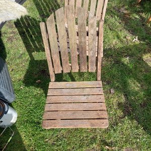 Photo of free 2 folding wooden chairs (Hertford Heath SG13)