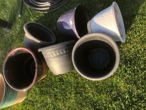 Photo of free Clay and plastic flower pots (Eastgate/Batavia area)