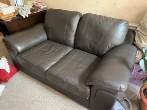 Photo of free 2 seater faux leather sofa (West Drayton UB7)