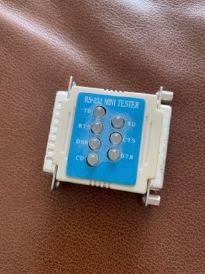 Photo of free RS-232 connection tester (Horndean PO8)