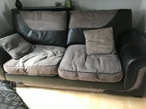 Photo of free Double sofa and coffee table. (Brigham CA13)