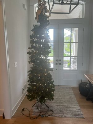 Photo of free 9ft tall Christmas Tree and lights (Near 175th and Switzer)