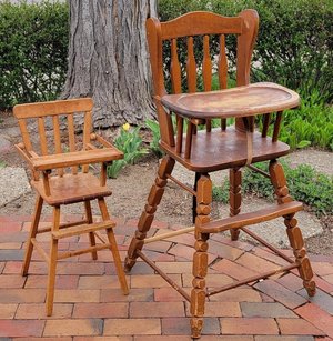 Photo of free 2 antique high chairs (Near Mississippi and Dayton)