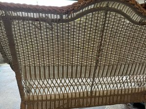 Photo of free White Wicker Bench (Upper Chichester, PA)