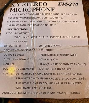 Photo of free Small stereo microphone for interviews etc. (Bishopston BS7)