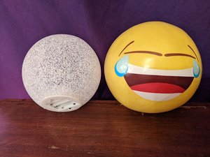 Photo of free LED ball and LMAO ball (leslieville)