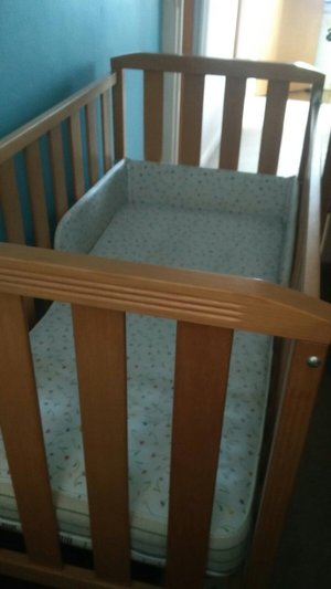 Photo of free Cot bed & blankets (Burnage M19)