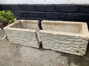 Photo of free Old concrete planter in two pieces (Hastings TN35)