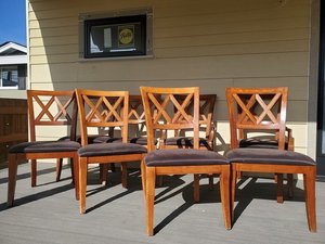 Photo of free 8 dining table chairs (West side)