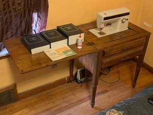 Photo of free Sewing machine & built-in table (Ypsilanti, MI 48198)