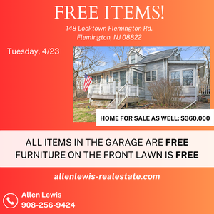 Photo of free furniture & garage items (148 Locktown Flemington Road)