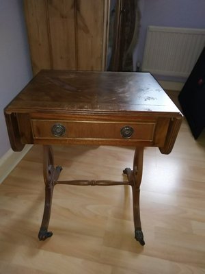 Photo of free Small drop leaf telephone table - antique (Wraxall BS48)