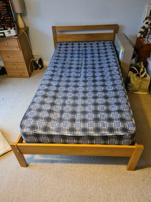 Photo of free 2 single beds with mattresses (Newtownpark Avenue)