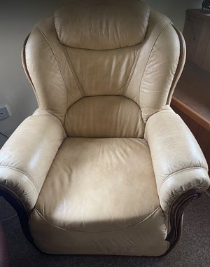Photo of free Leather Sofa and chair (Hazard TQ9)