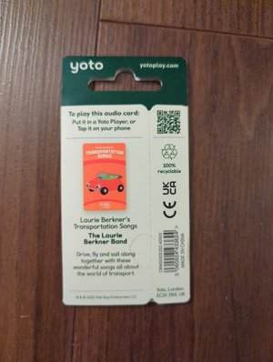 Photo of free Yoto card - Transportation Songs (Humber Bay, Etobicoke)