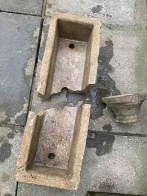 Photo of free Old concrete planter in two pieces (Hastings TN35)