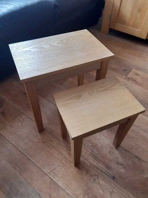 Photo of free 2 small nested tables (Yaxley)