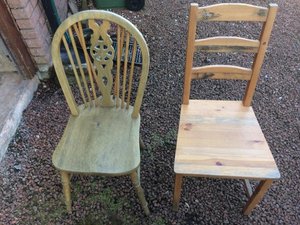 Photo of free Two wooden chairs (Catterlen CA11)