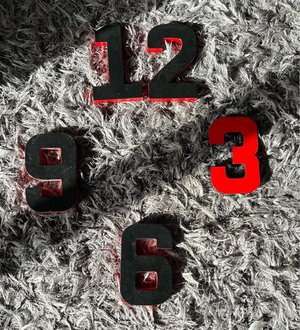 Photo of free Large painted clock numbers (Neilston G78)