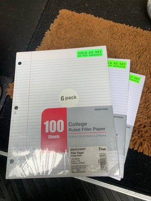 Photo of free College ruled 3-hole paper (North San Leandro)