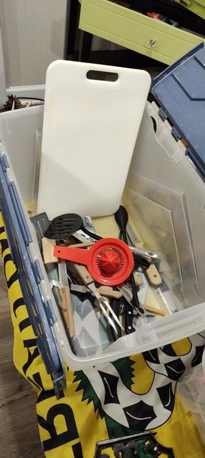Photo of free Kitchen utensils and box (21702)