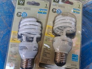 Photo of free 2 18w CFL Light Bulbs (75w Equiv) (Upper Queen Anne)
