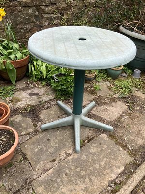 Photo of free Plastic garden table with umbrella (Storrs S6)