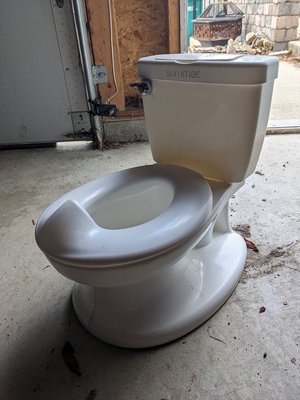 Photo of free Realistic-appearing training toilet (Main St - Pleasant Ln Lombard)