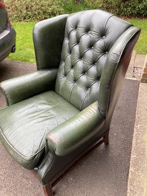 Photo of free Leather Wing back Chair (Mannings Heath)