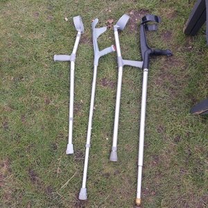 Photo of free Assorted crutches. Take one or all. (Hertford Heath SG13)