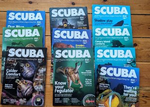 Photo of free SCUBA magazines from 2023 (Aldrington BN3)