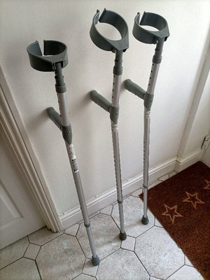 Photo of free 3 x NHS fully adjustable crutches (Chelsfield BR6)