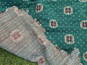Photo of free Carpet Green pattern, hard backed 4.25 x 3.2m (New Penshaw NE38)