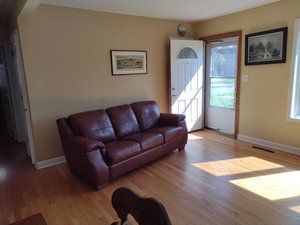 Photo of free Leather couch (208 N. Owen st)