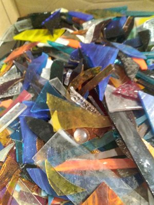 Photo of free Boxes of Stained glass pieces (Media/Middletown Twp)