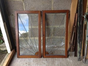 Photo of free Vintage Glass Leaded Cabinet Doors (Purbrook PO7)