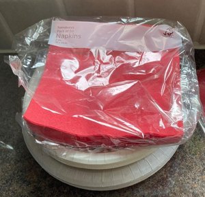 Photo of free Paper plates and bowls/red paper napkins (Kingston Bagpuize OX13)