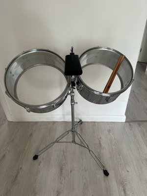 Photo of free Drums and cowbell and drum sticks (SW15)