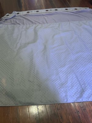 Photo of free Gray shower curtain (East Boston)