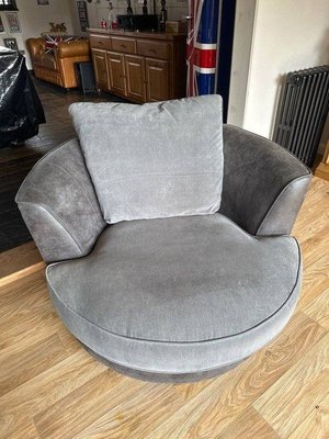 Photo of free Grey swivel chair (Sutton Bridge)