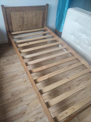Photo of free Single bed pine wood with mattress (Horsforth LS18)