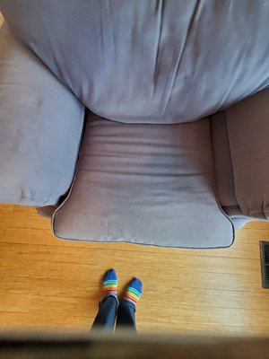 Photo of free Overstuffed Chair (East Longmont)