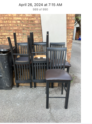 Photo of free Six (6) tall bar stool chairs (West Town)