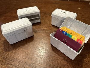 Photo of free Four Index Card Boxes (Kensington)