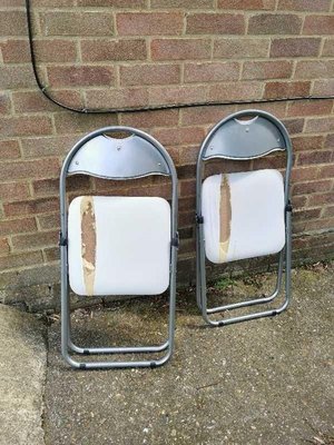 Photo of free 2 x White folding chairs (Redhill RH1)