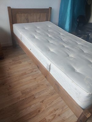 Photo of free Single bed pine wood with mattress (Horsforth LS18)